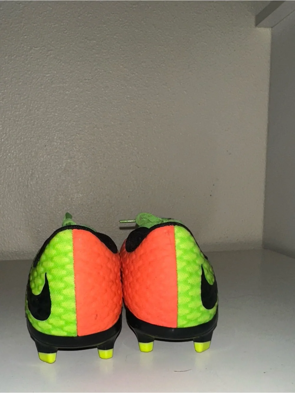 Nike Kids Hypervenom Soccer Cleats - Neon Green & Orange